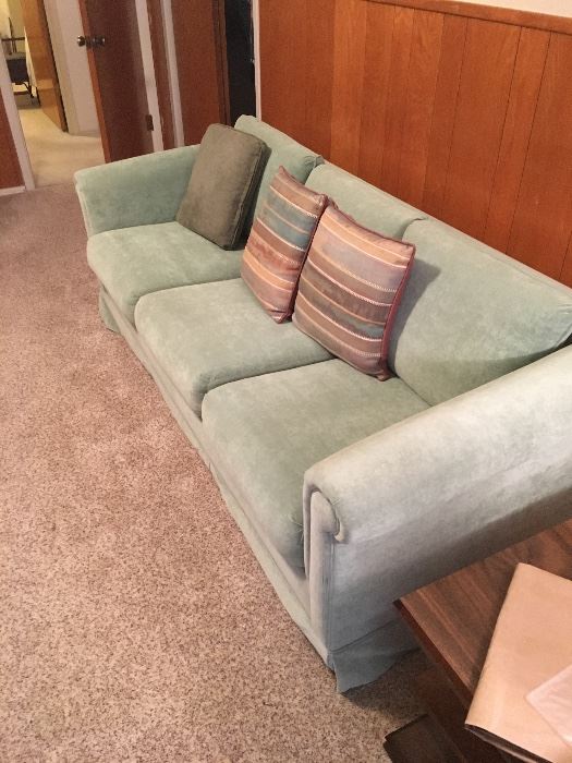 Beautiful mint green sofa.  Very good shape 