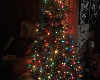 Pre-lit multi colored tree 5-6’ or thereabouts