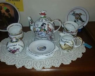 Paul Cardew Alice in Wonderland tea set, collectible and very unusual