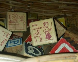 Very old collection of children's blocks