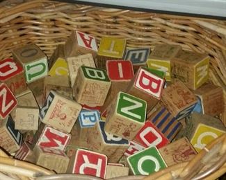 Very old collection of children's blocks