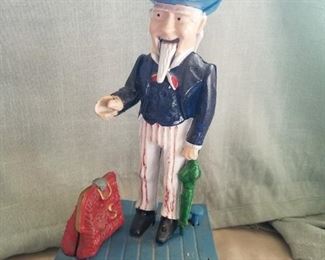 Uncle Sam cast iron bank