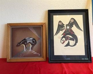 2 small Native American artwork