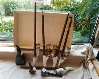 Smoking pipes from Prague