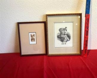 Two small signed artwork