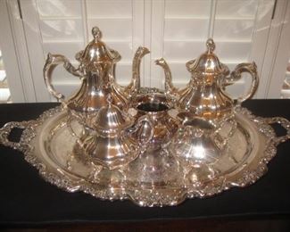 6 piece Lancaster Rose tea set by Poole