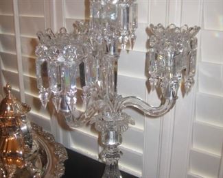 Pair of crystal candelabra