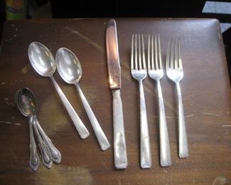 6 pieces Towle sterling "Old Lace" and 3 sterling spoons