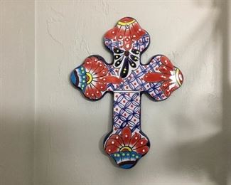 Mexican pottery cross