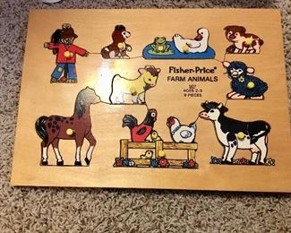 Fisher price vintage wood puzzle