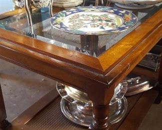 Glass top side tables
