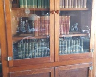 Corner cabinet with Harvard Classics