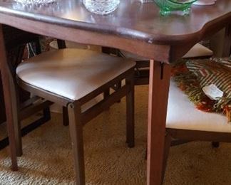 Card table and chairs