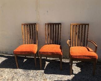 mid-century dining chairs...