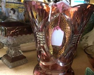Art deco glass & vases...
