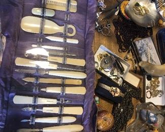 French ivory grooming set - 1920's.