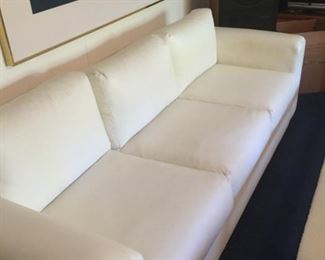 white leather sofa