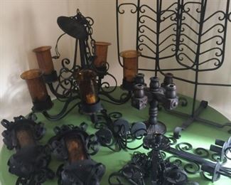 Spanish Revival Gothic candles, lamps