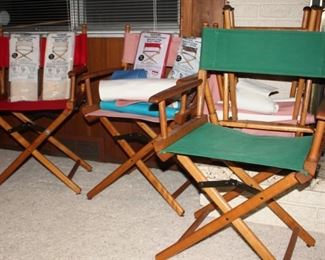 Vintage 1960's directors chairs.  VERY NICE HEAVY DUTY! With new replacement canvas if you want to change colors.  