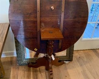 English tilt top table