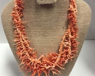 3. Vintage Bamboo coral necklace 