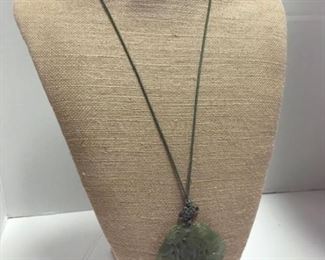 42. Rope necklace jade 27”