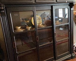 Like new hutch with interior lighting.