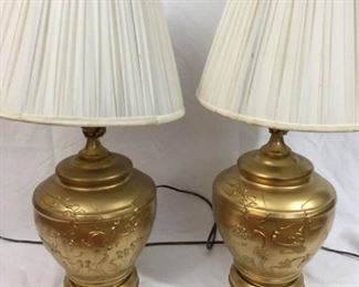 Pair of Golden Lamps https://ctbids.com/#!/description/share/290351