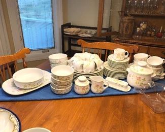 Really Cute China Service, with Serving Pieces, by Noritake, service for 8.