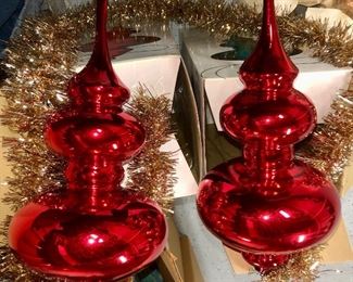 These are mercury glass ornaments, large.
