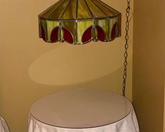 Another vintage stained glass hanging lamp