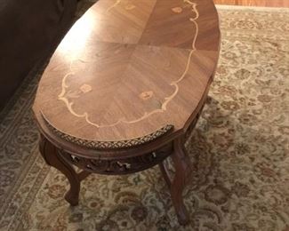 French carved table with gallery