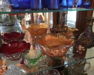 Carnival glass collection