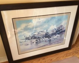 Lithograph by John Young 186/750 - 20 x 28 - with frame 33x 41