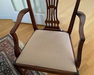 Vintage Mahogany Shield Arm Chair 