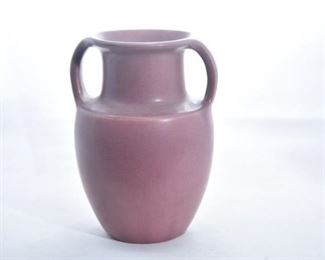 11. Rookwood Pottery 1927 Mauve Handled Vase