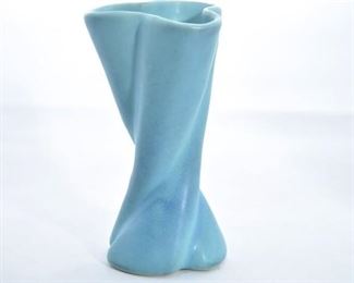 23. Van Briggle Twisted Blue Vase
