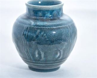 27. Rookwood Pottery Blue Horse vase