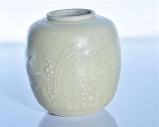 45. Rookwood Pottery Ivory Deer Vase