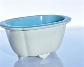 61. Rookwood Pottery Ivory and Blue Tureen