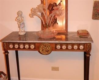 Ornate Console Table and Decorative
