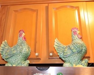 Pair of Decorative Chickens