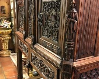 Heavily carved cabinet