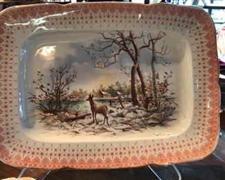 Game platter with matching plates