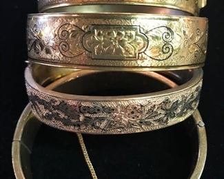 Gold plated bracelets