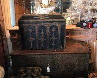 Chests with nail head bottom sold top still available