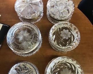 Antique powder boxes