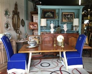 Blue upholstered chairs 10 or more available. Immaculate condition. 