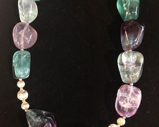 Flourite beaded necklace