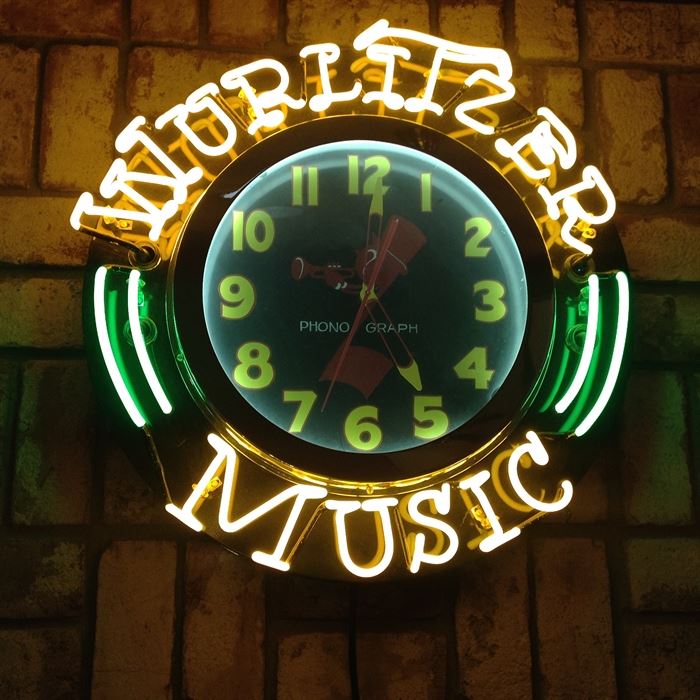 Neon Wurlitzer clock